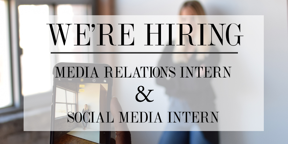 We’re hiring a PR and Social Media intern!