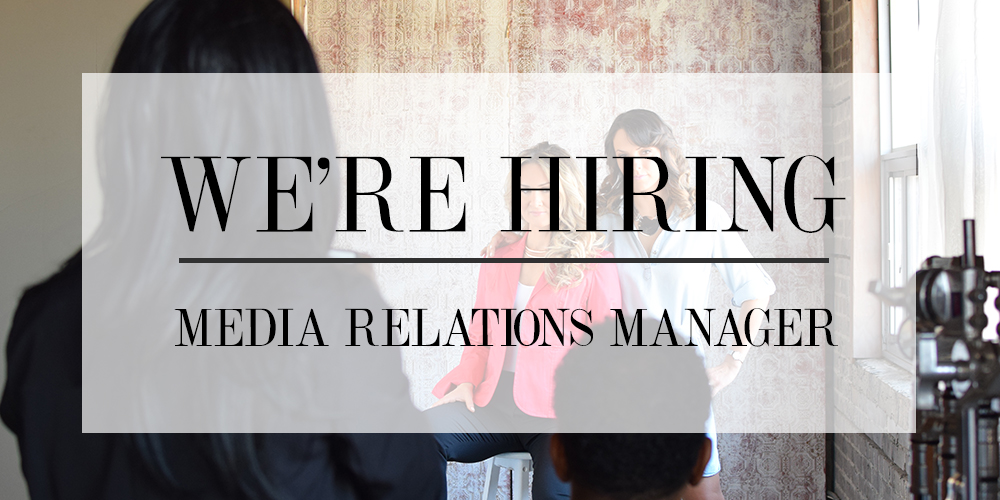 We’re hiring a public relations manager!