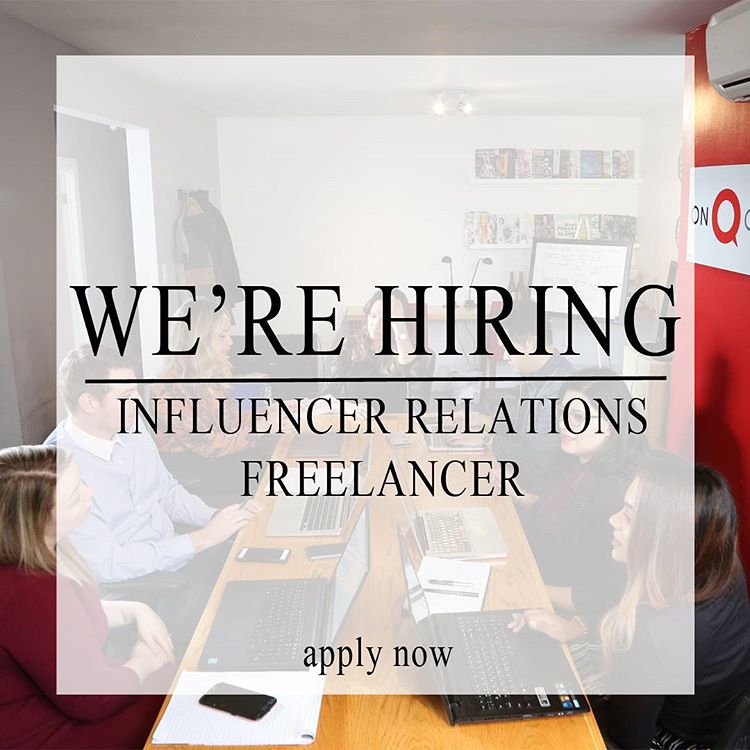 We’re looking for a Social Media and Influencer Relations Freelancer!